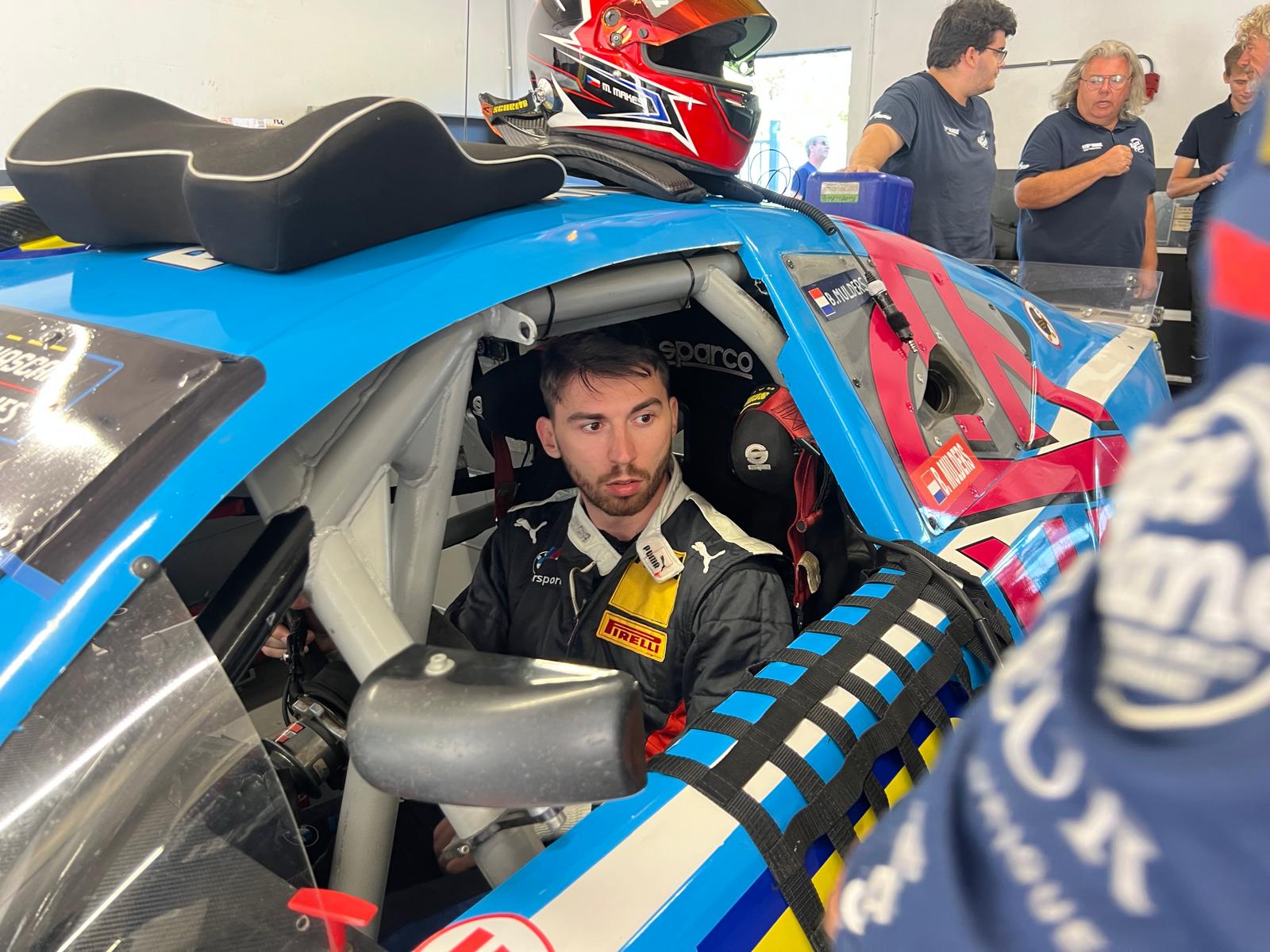 Michal Makeš gets his first laps behind the wheel of the #76 Race Planet Toyota Camry in a test at Zolder