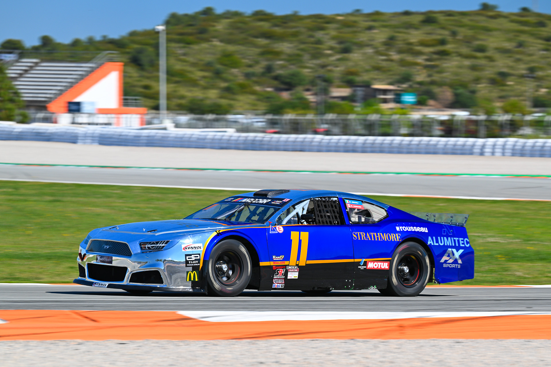 Raphaël Lessard laps Circuit Ricardo Tormo for the first time onboard the AX Sports-sponsored #11 Alumitec Ford