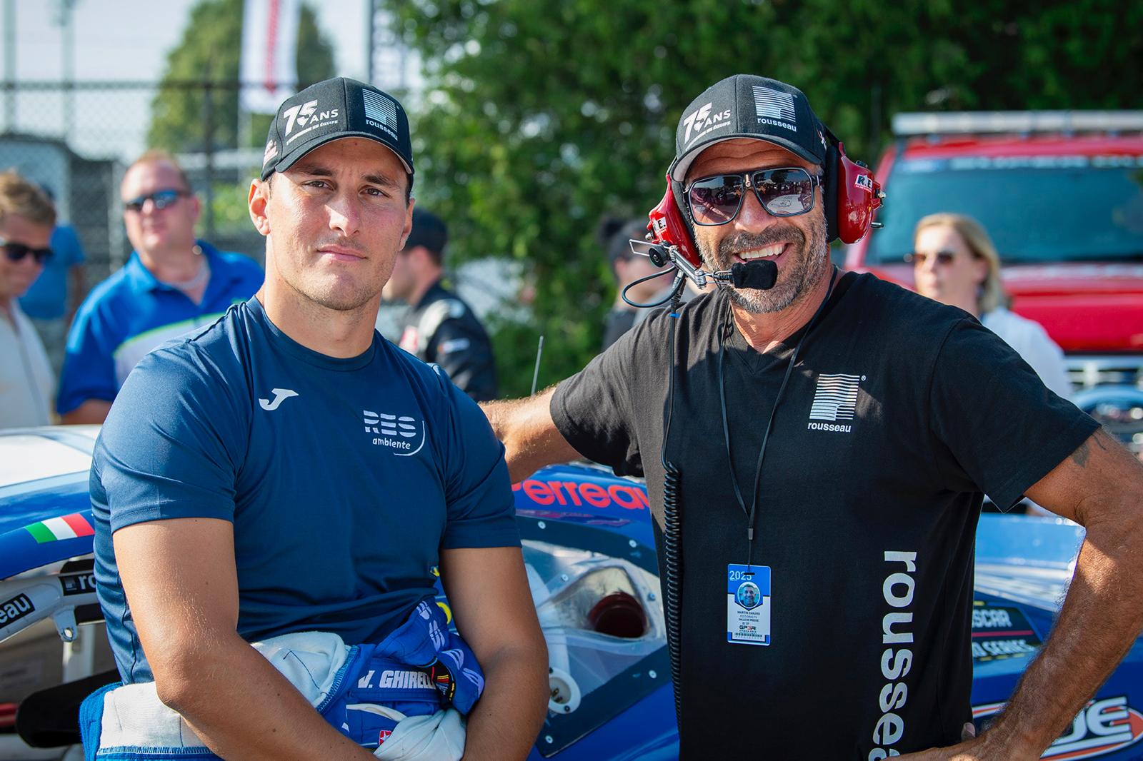 Vittorio Ghirelli (left) stands alongside Martin D'Anjou (right) as they prepare for the 2025 Grand Prix de Trois-Rivières