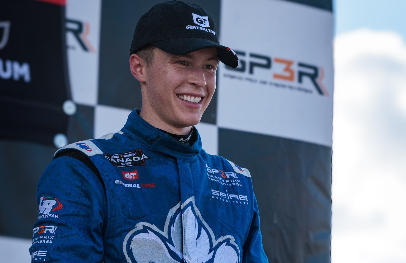Raphaël Lessard during the 2024 GP3R race