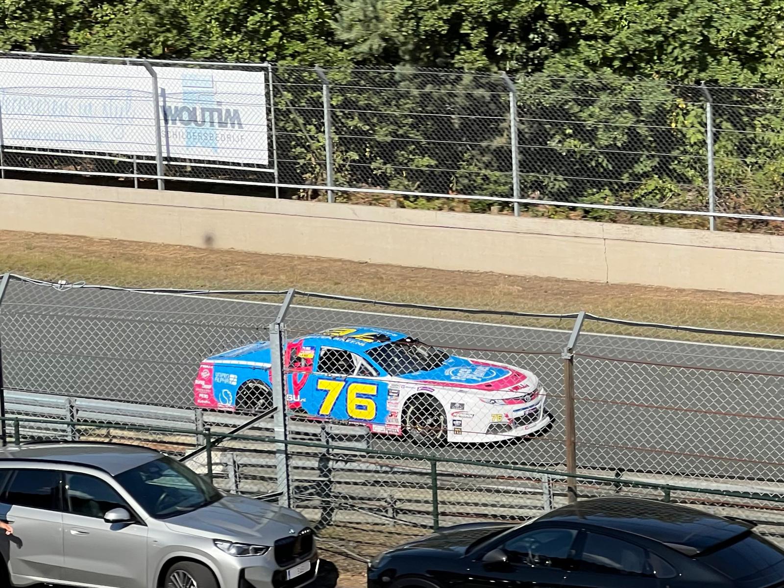 The #76 Toyota Camry that Michal Makeš and Michael Bleekemolen will race in the 2025 NASCAR GP Czechia