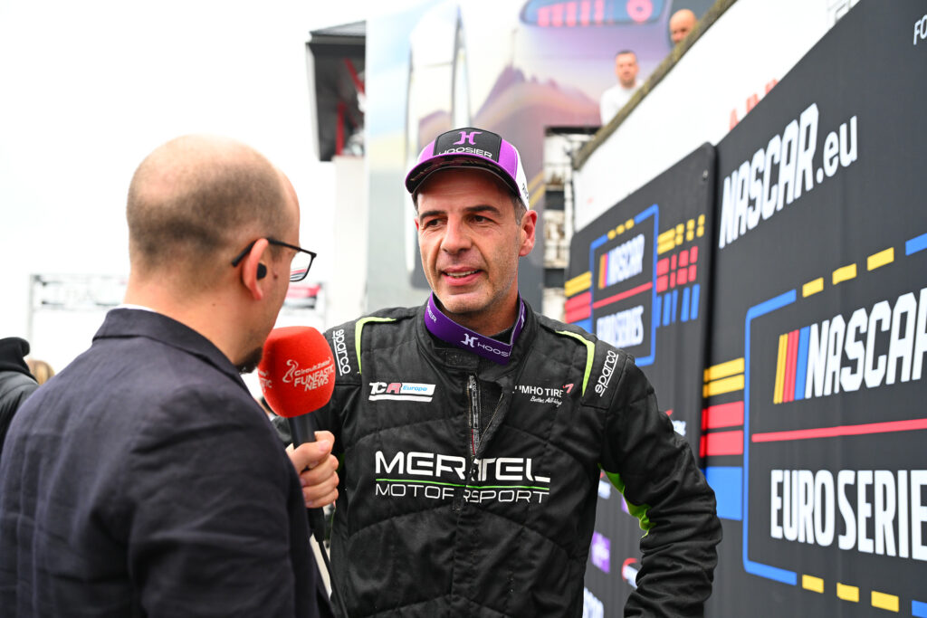 Davit Kajaia was interviewed by Andre Wiegold after he finished seventh and won the Challenger Trophy classifications in Race 1 at Zolder