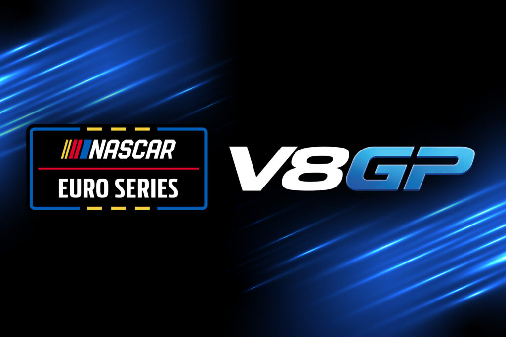 The official render to announce NASCAR Euro Series' V8GP, the latest rebrand of their PRO division