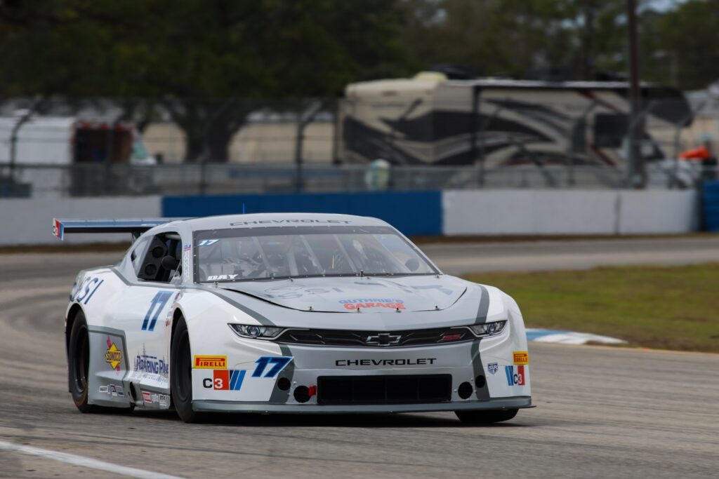 Alon Day races the #17 JSSI Camaro during the 2026 Trans-Am TA2 opener at Sebring