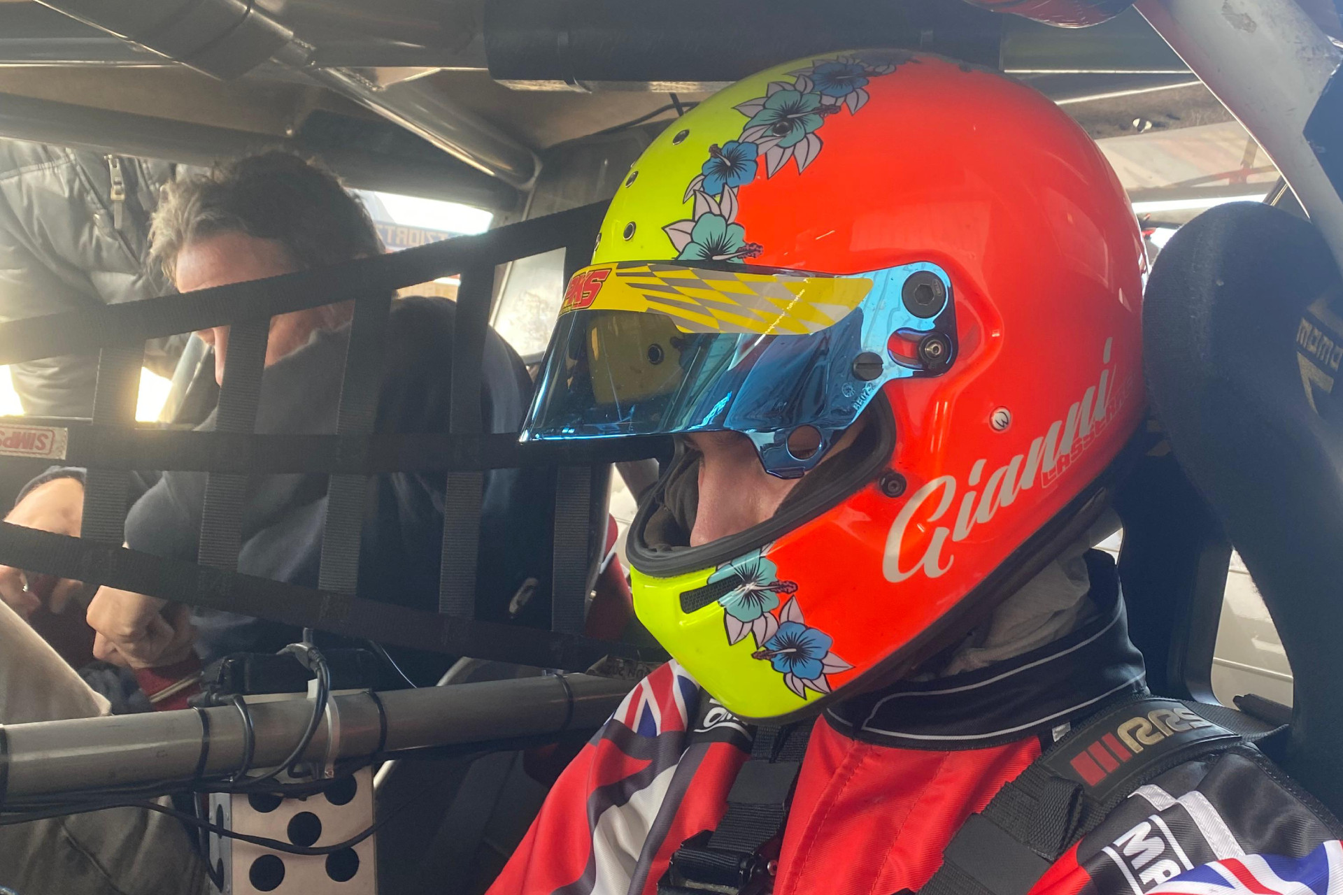 Gianni Lasserre tests the EuroNASCAR stock car in the lead-up to his debut season in 2026