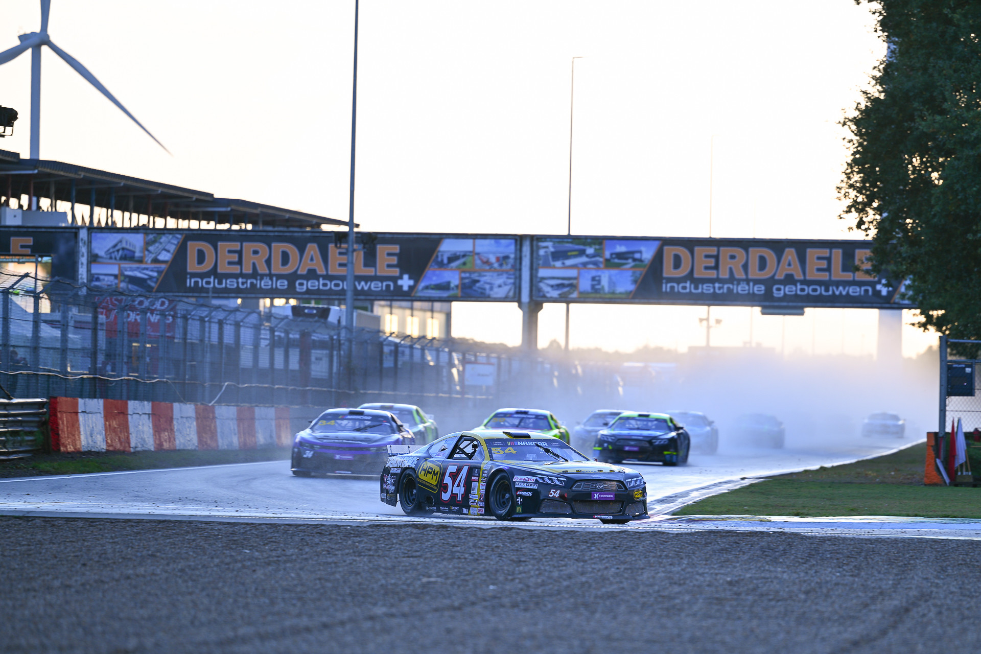 Claudio Remigio Cappelli (#54) claimed a shock victory from tenth on the grid in the rain-hit EuroNASCAR OPEN Final 1 at Circuit Zolder